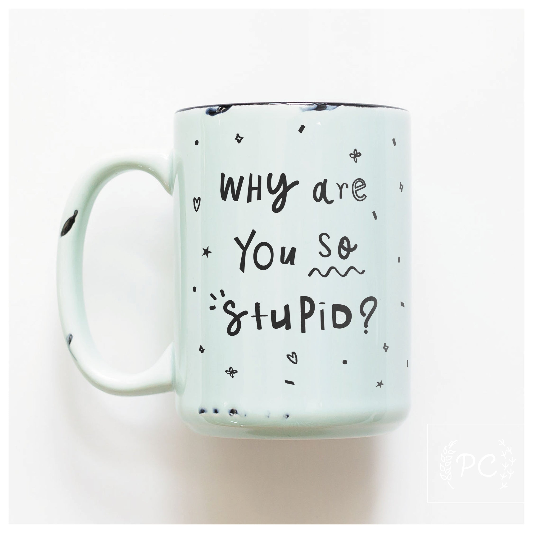 why are you so stupid? | ceramic mug