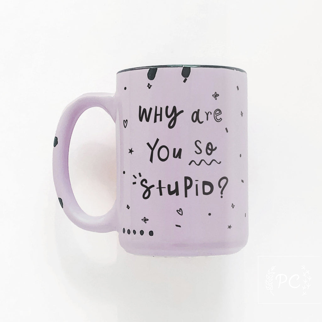 why are you so stupid? | ceramic mug