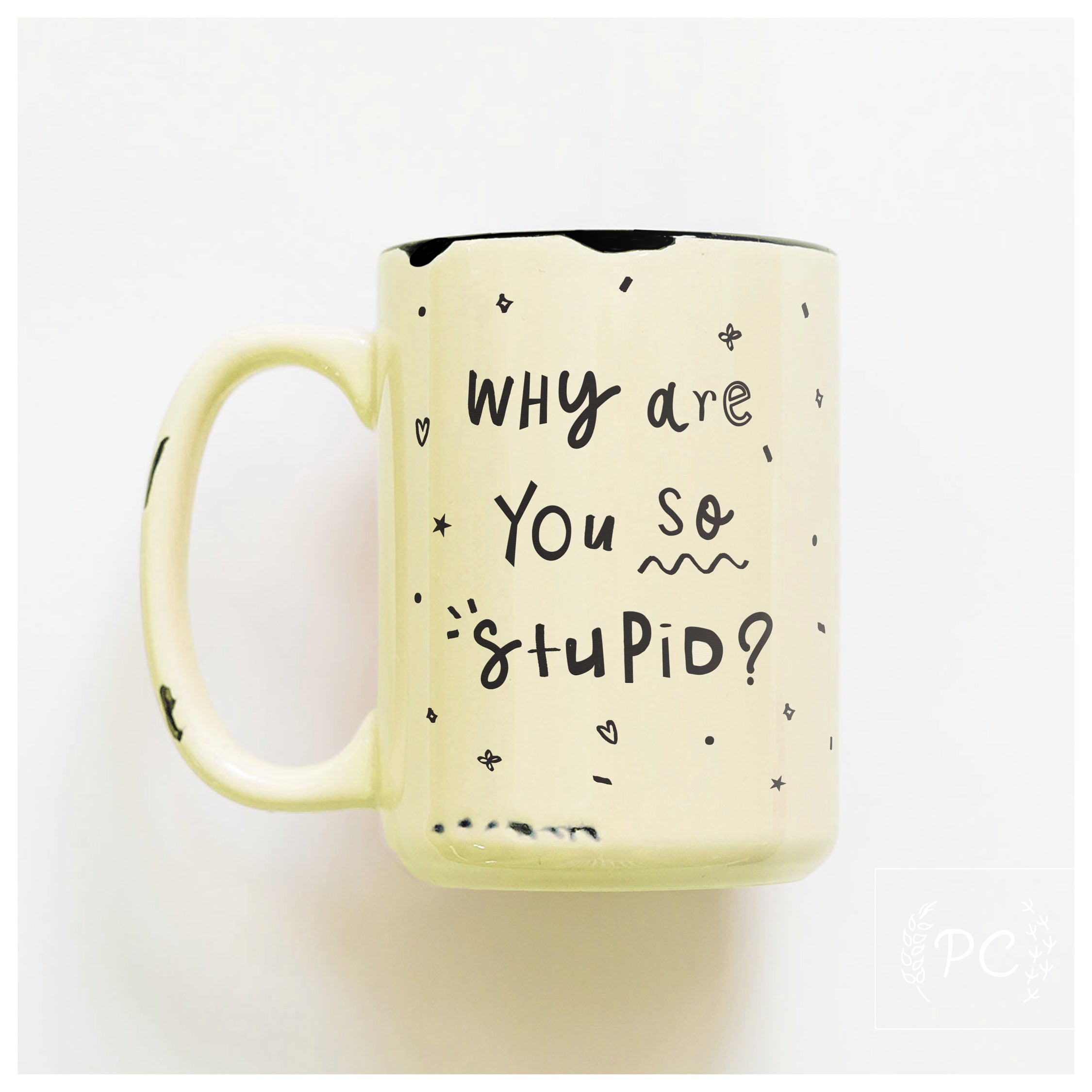 why are you so stupid? | ceramic mug