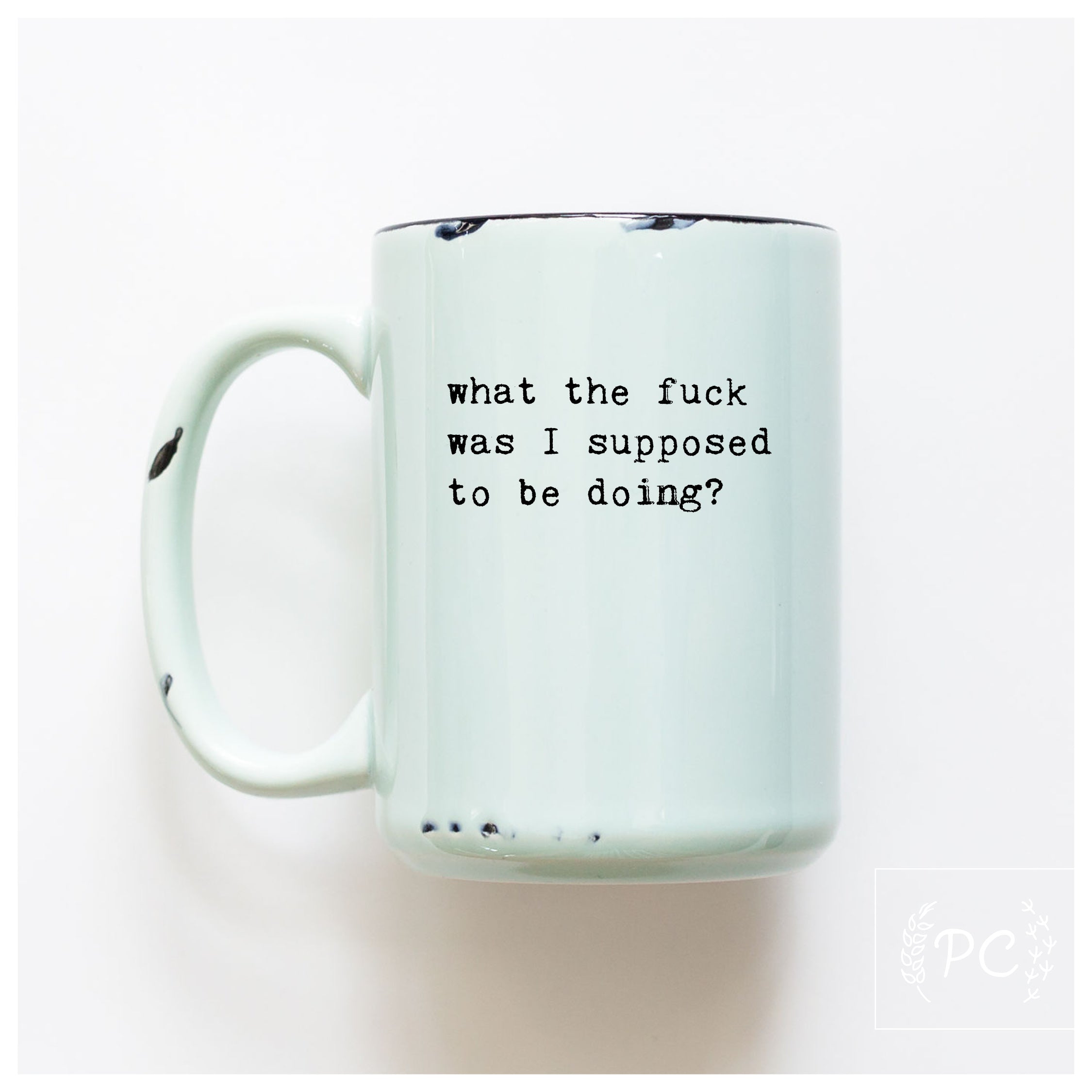 what the fuck was I supose to be doing? | ceramic mug | sweary | funny